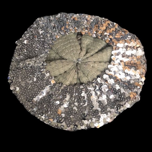 Silver sequins knit tam - Picture 5 of 5